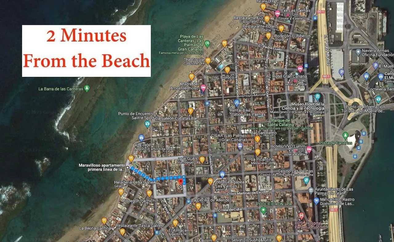 شقة 2 Min Dalla Spiaggia Loft Terrazza Casa Gialla لاس بالماس دي غران كاناريا